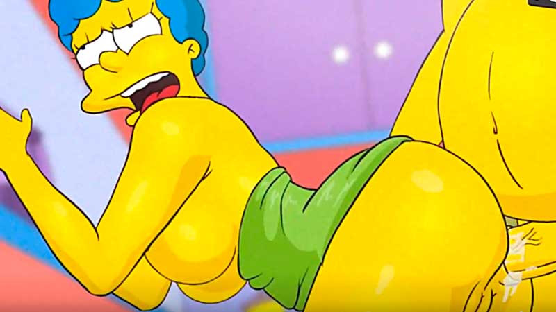 Simpsons Shemale Lesbian Porn - Marge Simpson gets anal sex with a creampie - SuperPorn