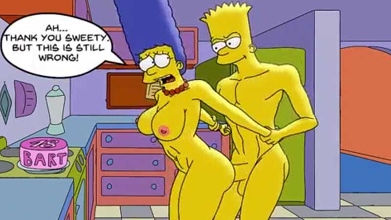 Simpsons Porn Mom Captions - Bart turns 18 and fucks mom - SuperPorn