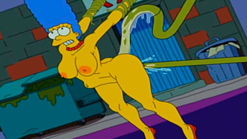 Simpsons Shemale Lesbian Porn - Marge gets fucked with Kang's alien tentacles - SuperPorn
