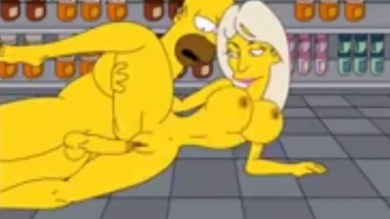 Homer Simpson fucking in the supermarket - SuperPorn
