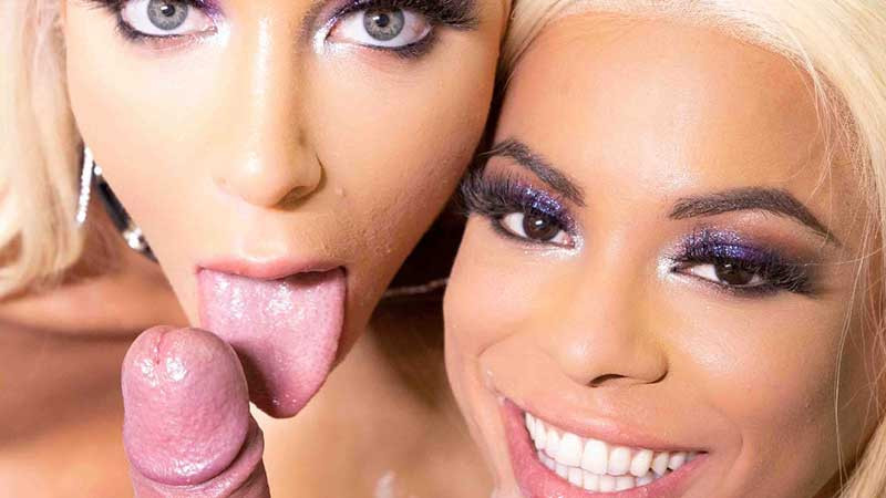 Nicollete Shea Orgasm - Luna Star and Nicolette Shea share dick - SuperPorn